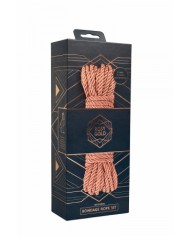 Coffret 3 cordes de bondage Premium - Rosy Gold