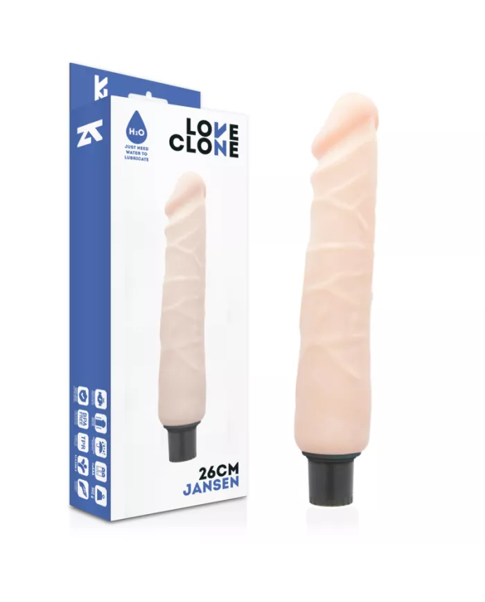 LOVECLONE - VIBRATEUR AUTOLUBRIFIANT JANSEN 26 CM -O- 4.2 CM LOVECLONE - VIBRATEUR AUTOLUBRIFIANT JANSEN 26 CM -O- 4.2 CM