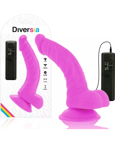 DIVERSIA - DILDO VIBRANT FLEXIBLE VIOLET 21.5 CM -O- 4.5 CM DIVERSIA - DILDO VIBRANT FLEXIBLE VIOLET 21.5 CM -O- 4.5 CM