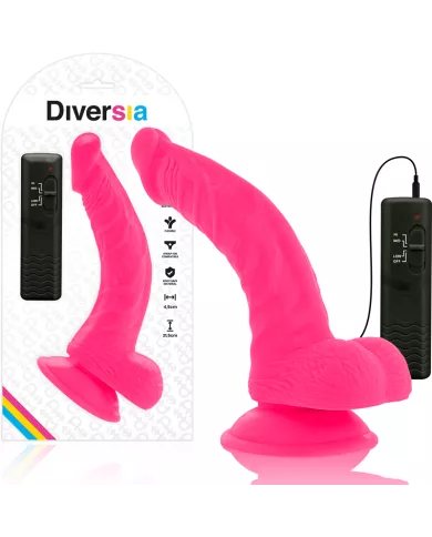 DIVERSIA - DILDO VIBRANT FLEXIBLE ROSE 21.5 CM -O- 4.5 CM