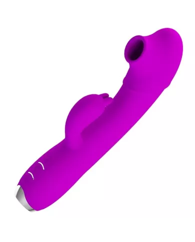 PRETTY LOVE - VIBRATEUR RECHARGEABLE REGINA - GEL À ASPIRATION VIOLET