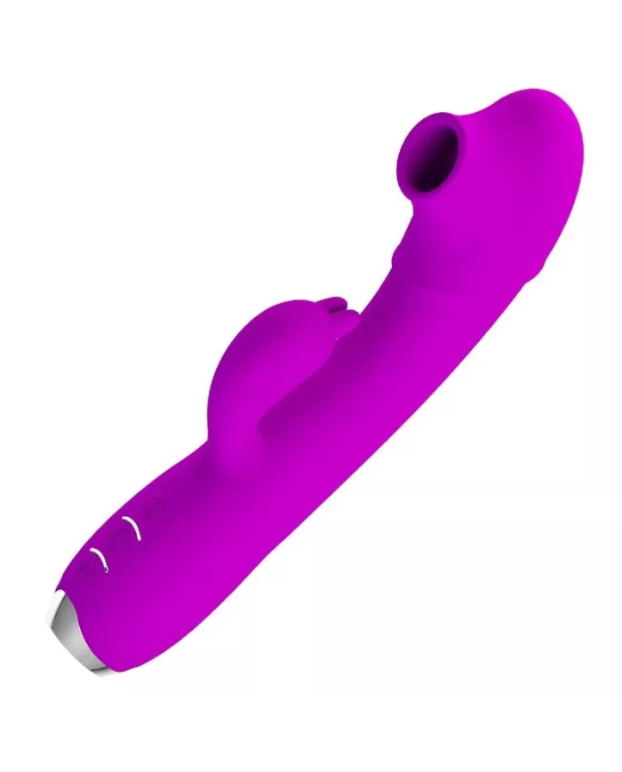 PRETTY LOVE - VIBRATEUR RECHARGEABLE REGINA - GEL À ASPIRATION VIOLET