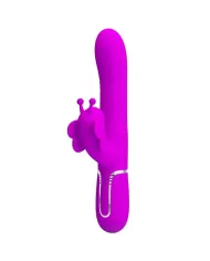 PRETTY LOVE - VIBRATEUR MULTIFONCTION LAPIN 4 EN 1 PAPILLON FUCHSIA
