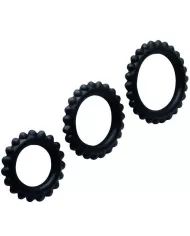 BAILE - TITAN SET 3 PCS COCK RING NOIR 2.8 + 2.4 + 1.9 CM BAILE - TITAN SET 3 PCS COCK RING NOIR 2.8 + 2.4 + 1.9 CM