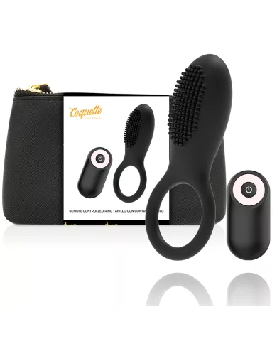 COQUETTE CHIC DESIRE - COCKRING TÉLÉCOMMANDE RECHARGEABLE NOIR/ OR
