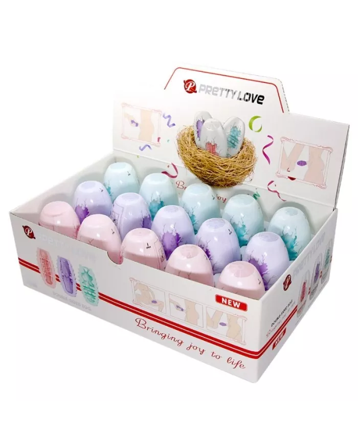 PRETTY LOVE - OEUF MASTURBATEUR DOUBLE FACE 15 UNITÉS PRETTY LOVE - OEUF MASTURBATEUR DOUBLE FACE 15 UNITÉS