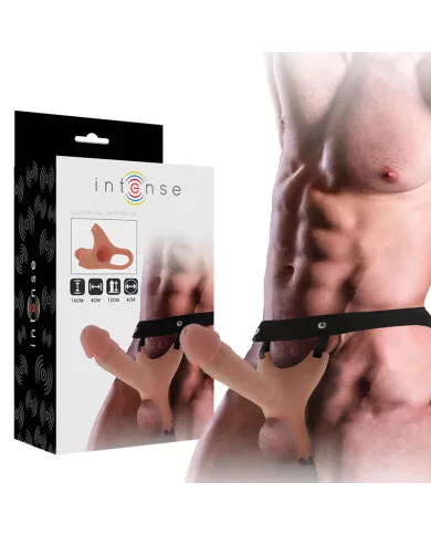 INTENSE - HARNAIS CREUX AVEC GODE EN SILICONE 16 X 3,5 CM