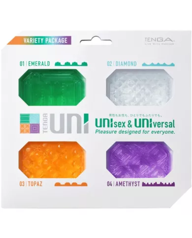 TENGA - PACK DE DÉS  DÉS POUR MASTURBATEUR UNI VARIETY 4 UNITÉS
