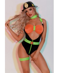 Déguisement de femme Pompier sexy 6 pièces - J Lingerie