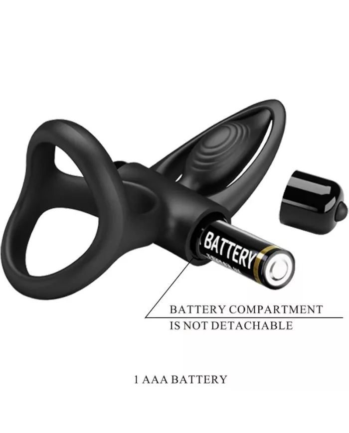 PRETTY LOVE - ANNEAU VIBRANT 10 VIBRATIONS SILICONE NOIR PRETTY LOVE - ANNEAU VIBRANT 10 VIBRATIONS SILICONE NOIR