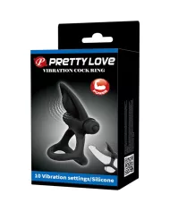 PRETTY LOVE - ANNEAU VIBRANT 10 VIBRATIONS SILICONE NOIR PRETTY LOVE - ANNEAU VIBRANT 10 VIBRATIONS SILICONE NOIR