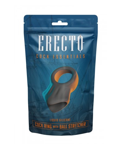 Cock Ring avec Ball Stretcher liquid silicone - Erecto