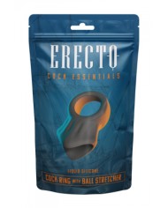 Cock Ring avec Ball Stretcher liquid silicone - Erecto