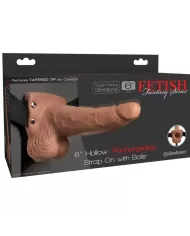 FETISH FANTASY SERIES - HARNAIS RÉGLABLE PÉNIS RÉALISTE AVEC TESTICULES RECHARGEABLES ET VIBRATEUR 15 CM