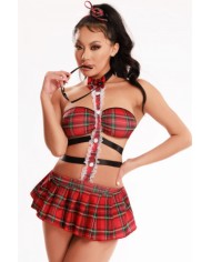 Tenue étudiante sexy 4 pièces - J Lingerie