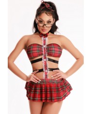 Tenue étudiante sexy 4 pièces - J Lingerie