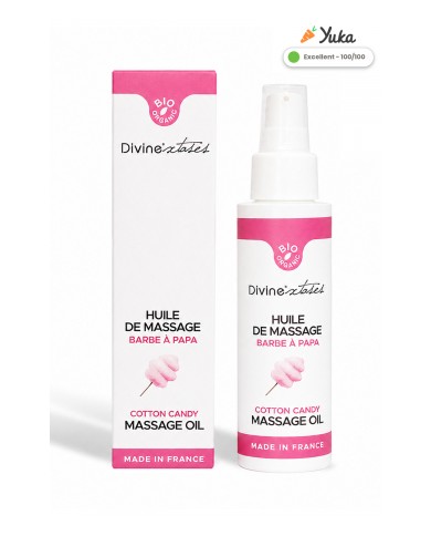 Huile de massage BIO barbe à papa - Divinextases