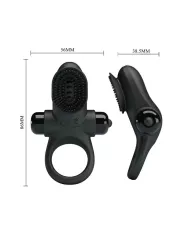 PRETTY LOVE - VIBRATOR RING II POUR LE PÉNIS NOIR PRETTY LOVE - VIBRATOR RING II POUR LE PÉNIS NOIR
