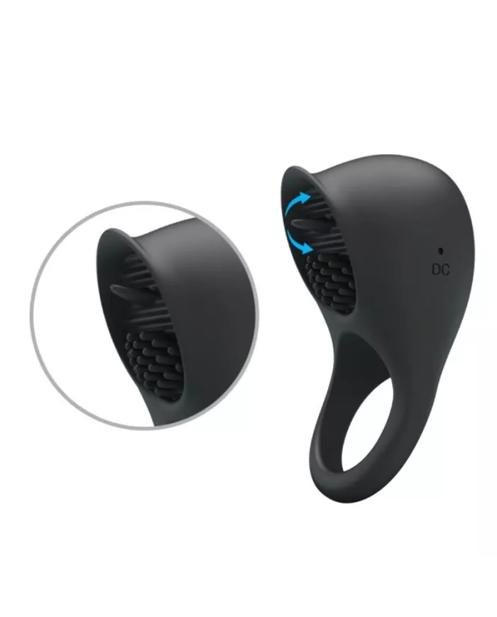 PRETTY LOVE - ANNEAU PÉNIS VIBRANT AVEC LANGUE NOIRE