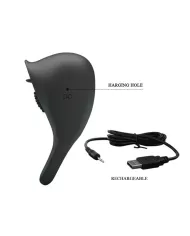 PRETTY LOVE - ANNEAU PÉNIS VIBRANT AVEC LANGUE NOIRE