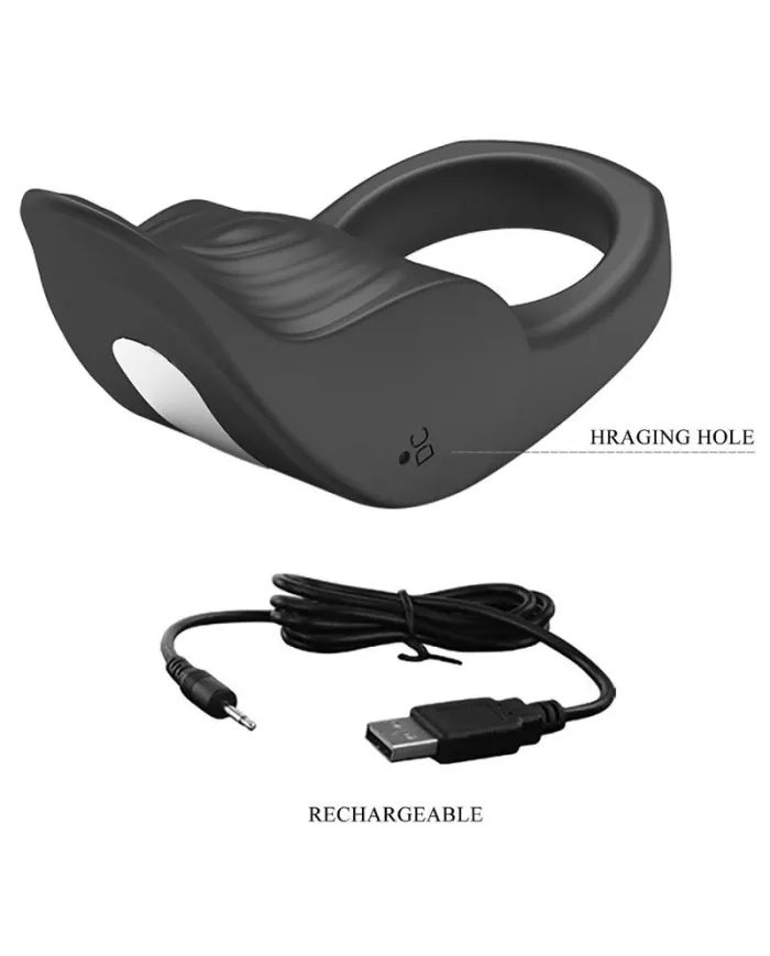 PRETTY LOVE - ANNEAU PÉNIS VIBRANT SUSANNA NOIR PRETTY LOVE - ANNEAU PÉNIS VIBRANT SUSANNA NOIR