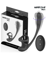ADDICTED TOYS - PLUG ANAL AVEC VIBRATION, ONDULATION À 360° ET STIMULATEUR DE TESTICULES