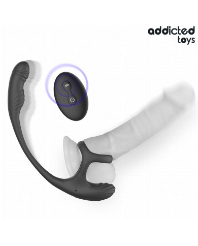ADDICTED TOYS - PLUG ANAL AVEC VIBRATION, ONDULATION À 360° ET STIMULATEUR DE TESTICULES