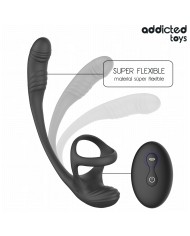 ADDICTED TOYS - PLUG ANAL AVEC VIBRATION, ONDULATION À 360° ET STIMULATEUR DE TESTICULES