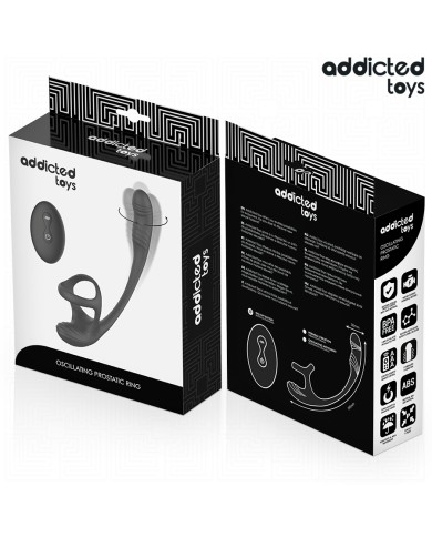 ADDICTED TOYS - PLUG ANAL AVEC VIBRATION, ONDULATION À 360° ET STIMULATEUR DE TESTICULES