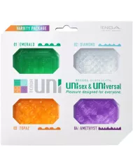 TENGA - PACK DE DÉS  DÉS POUR MASTURBATEUR UNI VARIETY 4 UNITÉS