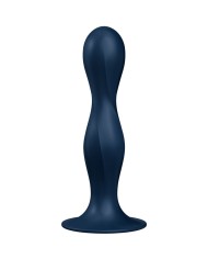 SATISFYER - GODE EN SILICONE DOUBLE BALL-R GRENAT