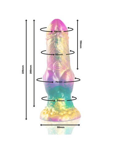 EPIC - GODE IRIS AVEC TESTICULES ARC-EN-CIEL DE PLAISIR