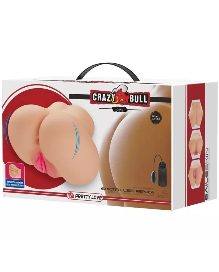 CRAZY BULL - VIBRATEUR VAGIN ET ANUS LUNA RÉALISTE