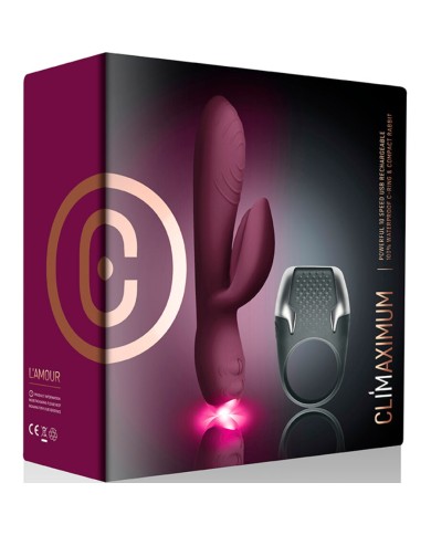 CLIMAXIMUM - LAMOUR KIT VIBRATEUR RABBIT + ANNEAU PÉNITENSIF À LED