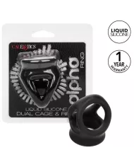 CALEXOTICS - ALPHA BAGUE DUAL CAGE NOIR CALEXOTICS - ALPHA BAGUE DUAL CAGE NOIR