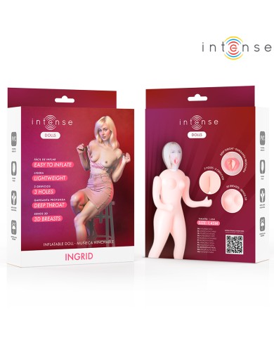 INTENSE DOLLS - POUPÉE GONFLABLE INGRID À TROIS ORIFICES