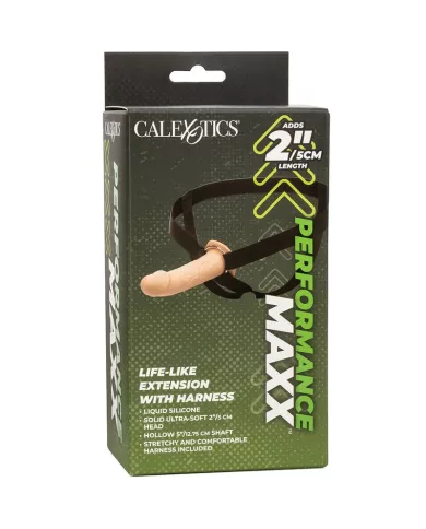 CALEXOTICS - EXTENSION PERFORMANCE MAXX RÉALISTE AVEC HARNAIS PEAU CLAIRE