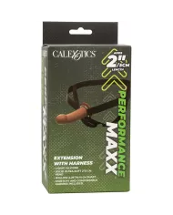 CALEXOTICS - EXTENSION PERFORMANCE MAXX AVEC HARNAIS PEAU BRUN CALEXOTICS - EXTENSION PERFORMANCE MAXX AVEC HARNAIS PEAU BRUN