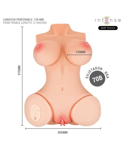 INTENSE DEEP TOUCH - VERO TORSO VAGINA AVEC EFFETS DE SUCCION, DE CHALEUR, DE VIBRATION ET DE VOIX L 5,5 KG