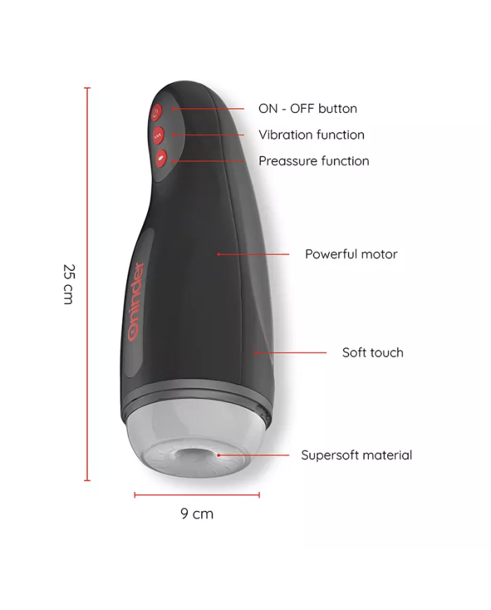 ONINDER - MASTURBATEUR RECHARGEABLE POUR HOMME SEOUL 10 VITESSES - APPLICATION GRATUITE
