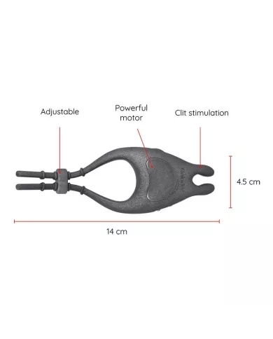 ONINDER - ANNEAU VIBRATEUR RÉGLABLE RECHARGEABLE PAMPA AVEC STIMULATEUR DE CLITORIS 10 VITESSES - APPLICATION GRATUITE