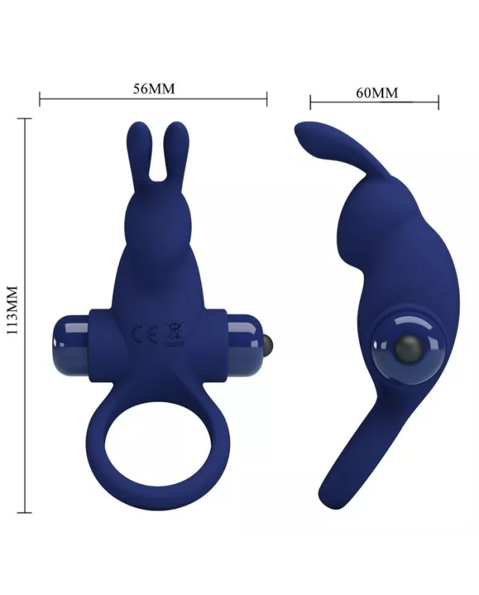 PRETTY LOVE - JIRO BAGUE LAPIN AVEC VIBRATION BLEU PRETTY LOVE - JIRO BAGUE LAPIN AVEC VIBRATION BLEU