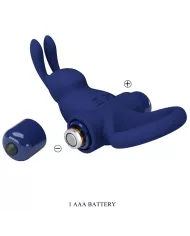 PRETTY LOVE - JIRO BAGUE LAPIN AVEC VIBRATION BLEU PRETTY LOVE - JIRO BAGUE LAPIN AVEC VIBRATION BLEU
