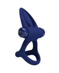 PRETTY LOVE - MAT DOUBLE ANNEAU AVEC VIBRATION & STIMULATEUR BLEU PRETTY LOVE - MAT DOUBLE ANNEAU AVEC VIBRATION & STIMULATEUR BLEU