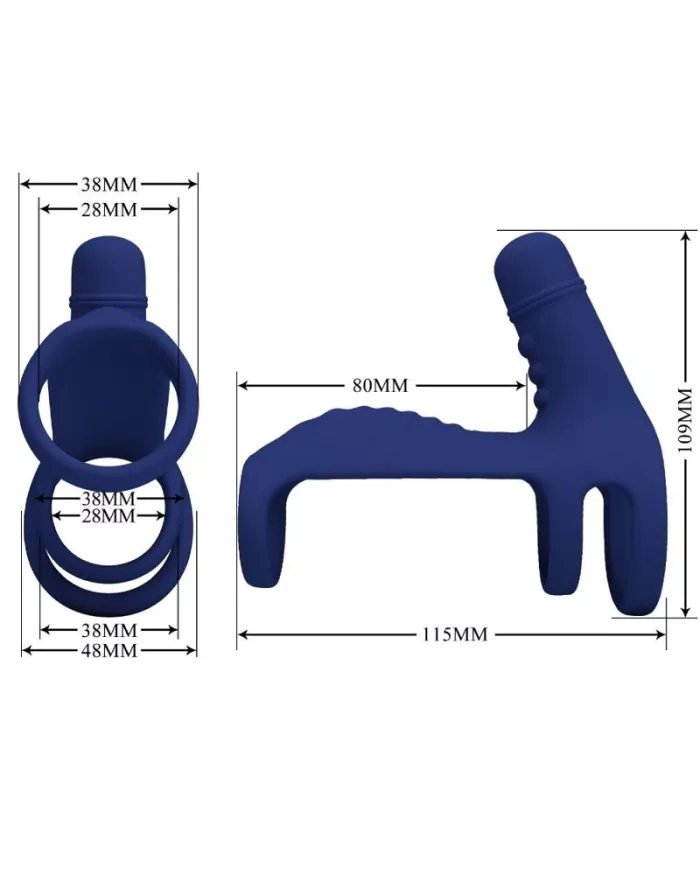 PRETTY LOVE - ANNEAU VIBRANT ELISH AVEC EXTENSION BLEU PRETTY LOVE - ANNEAU VIBRANT ELISH AVEC EXTENSION BLEU