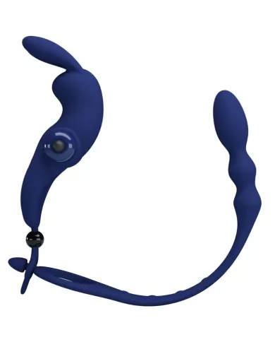 PRETTY LOVE - AYAD ANNEAU VIBRATEUR LAPIN AVEC PLUG BLEU PRETTY LOVE - AYAD ANNEAU VIBRATEUR LAPIN AVEC PLUG BLEU