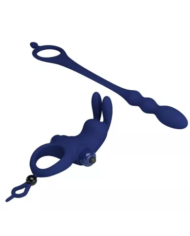 PRETTY LOVE - AYAD ANNEAU VIBRATEUR LAPIN AVEC PLUG BLEU PRETTY LOVE - AYAD ANNEAU VIBRATEUR LAPIN AVEC PLUG BLEU