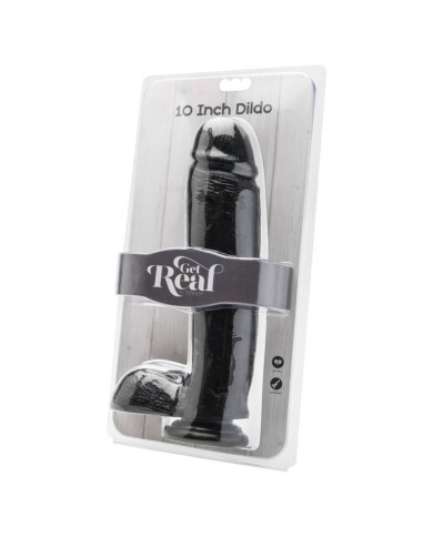 GET REAL - GODE 25,5 CM AVEC BOULES NOIRES
