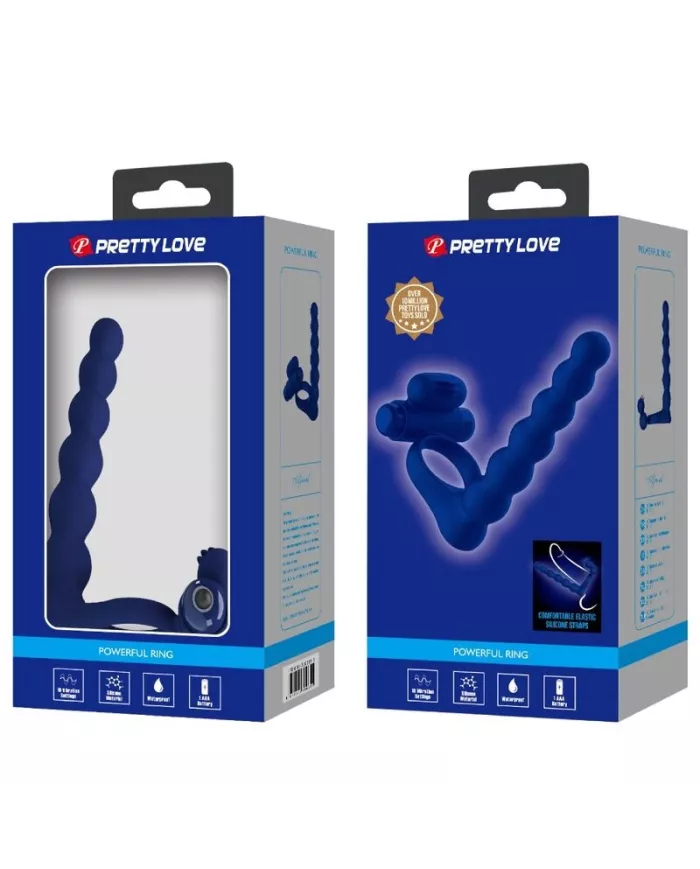 PRETTY LOVE - AJMAL ANNEAU VIBRANT AVEC PLUG BLEU PRETTY LOVE - AJMAL ANNEAU VIBRANT AVEC PLUG BLEU