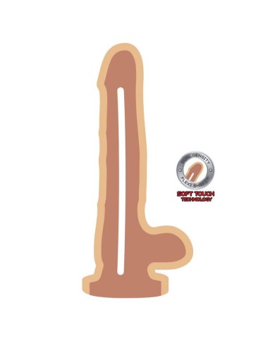 GET REAL - GODE DOUBLE DENSITÉ 18 CM BALLES PEAU